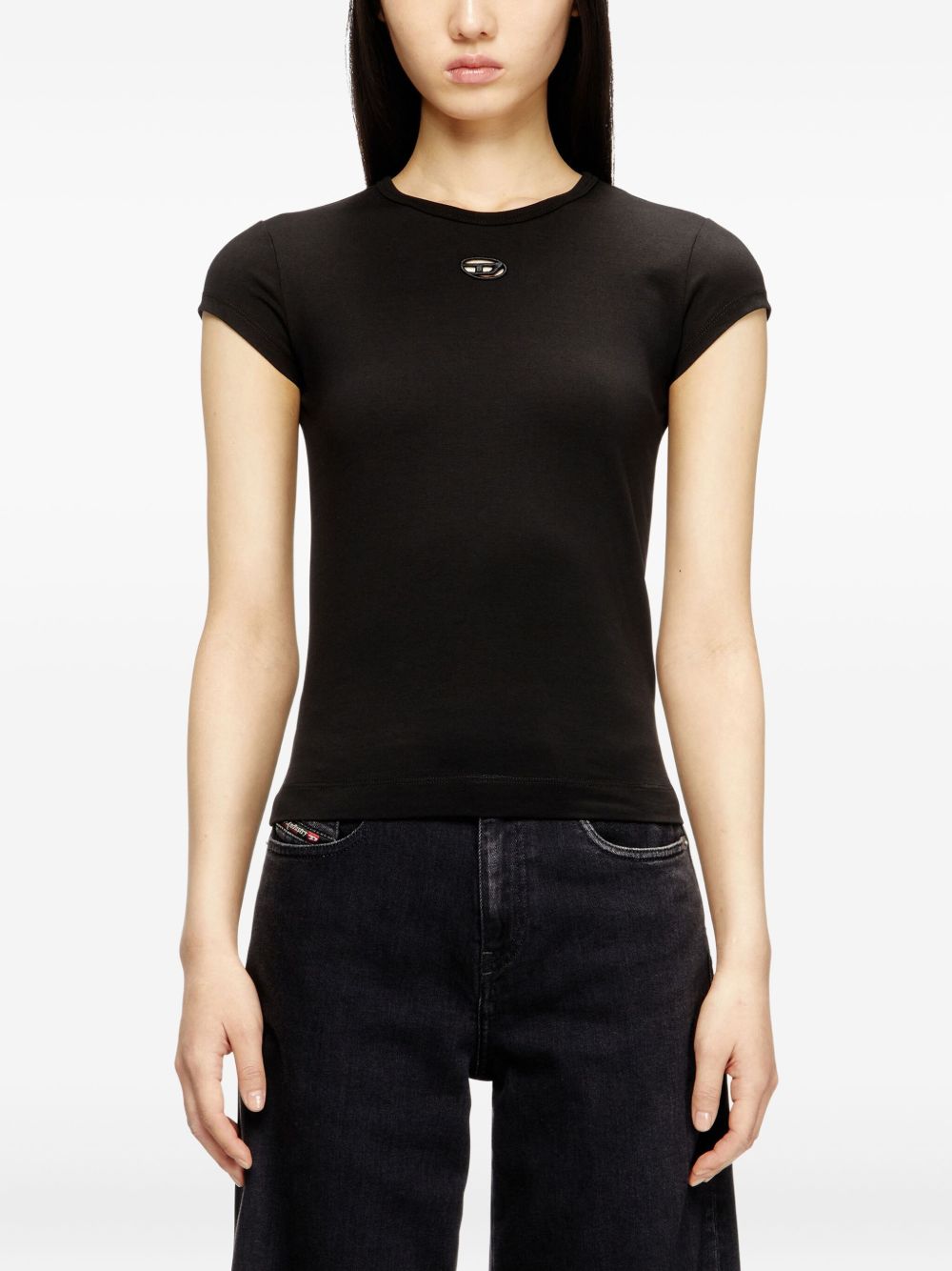 Diesel Logo Cotton T-Shirt Black