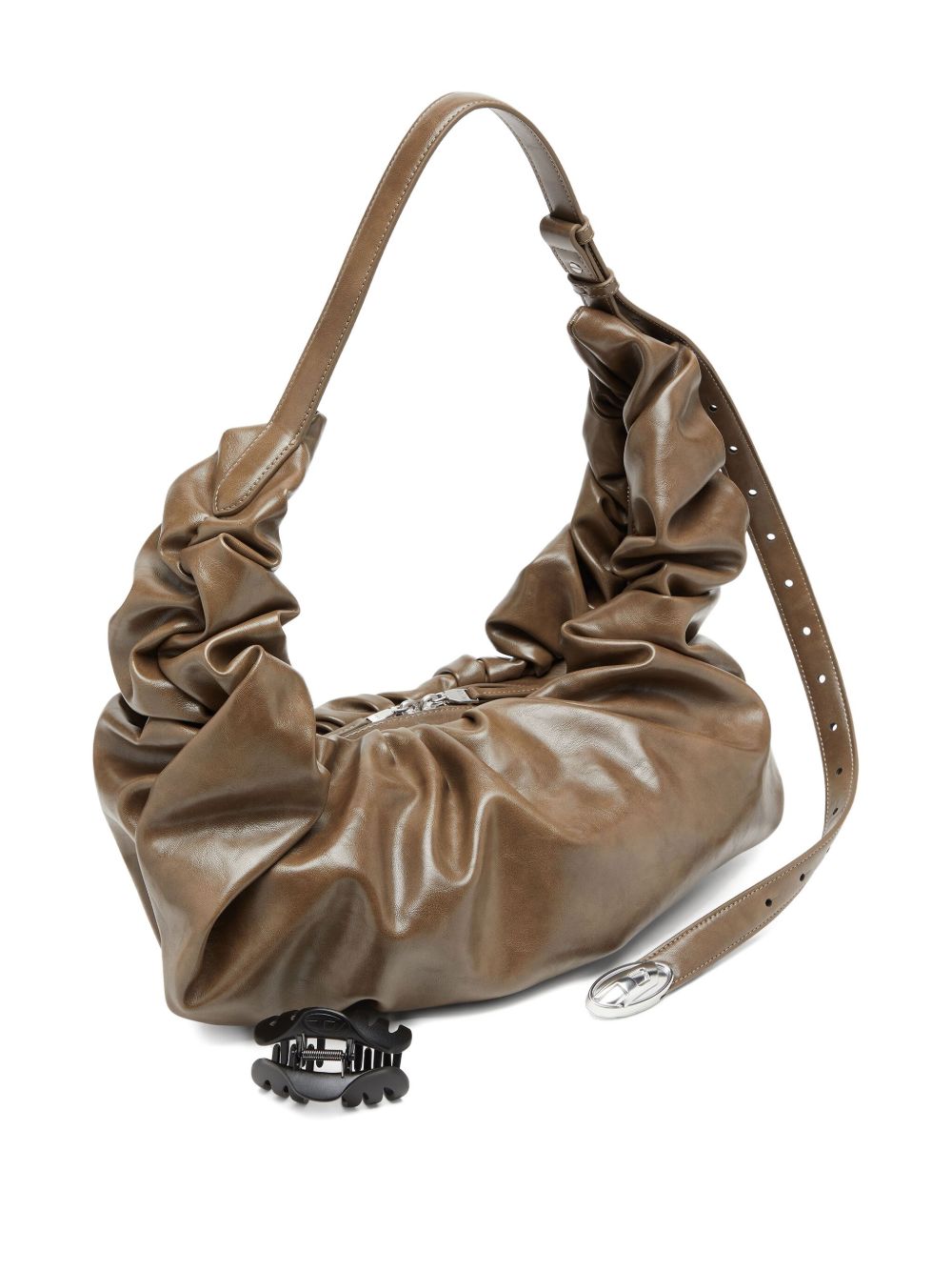 Diesel Grab Large Hobo Bag Brown