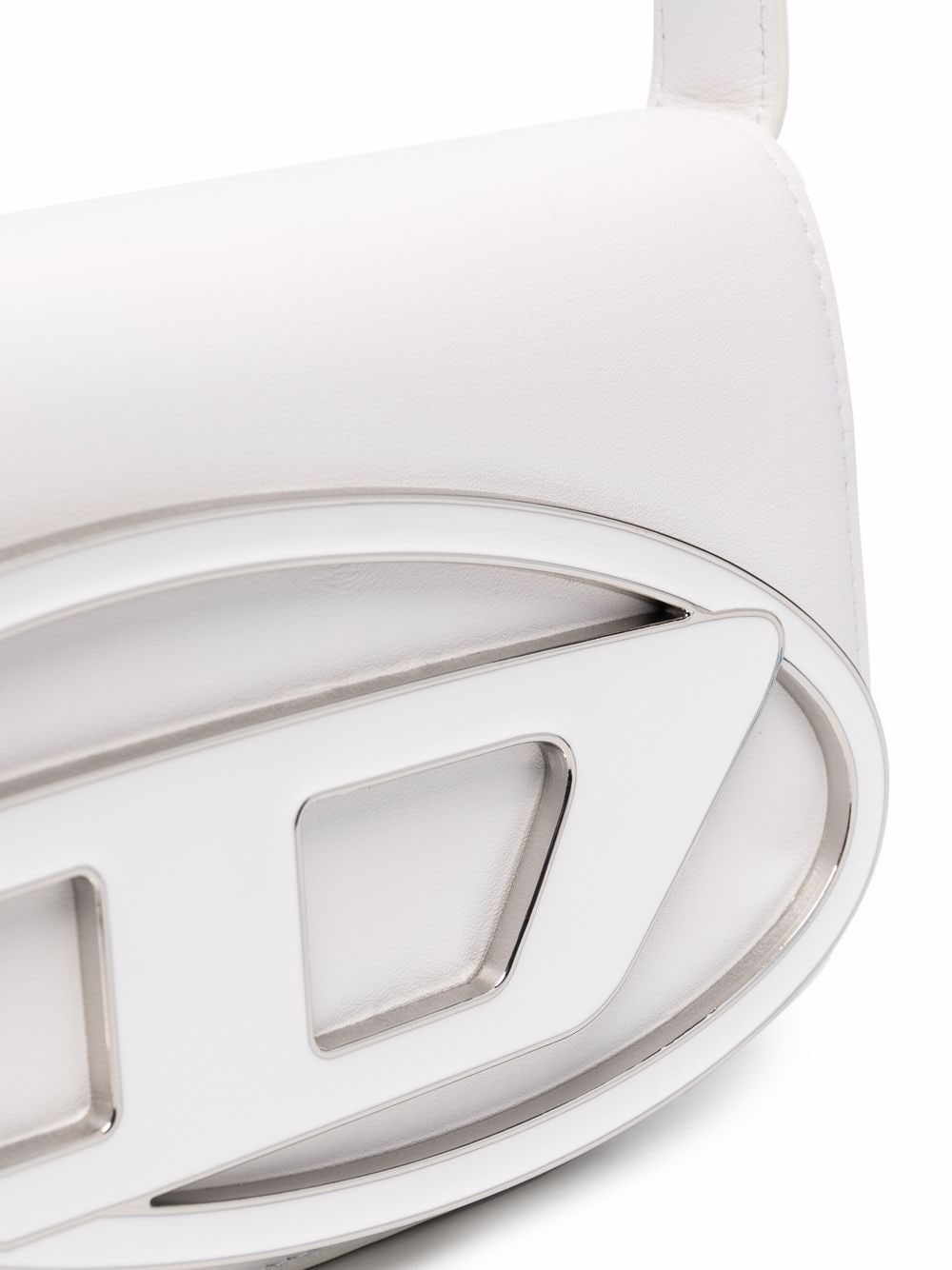 Diesel 1DR Leather Shoulder Bag White