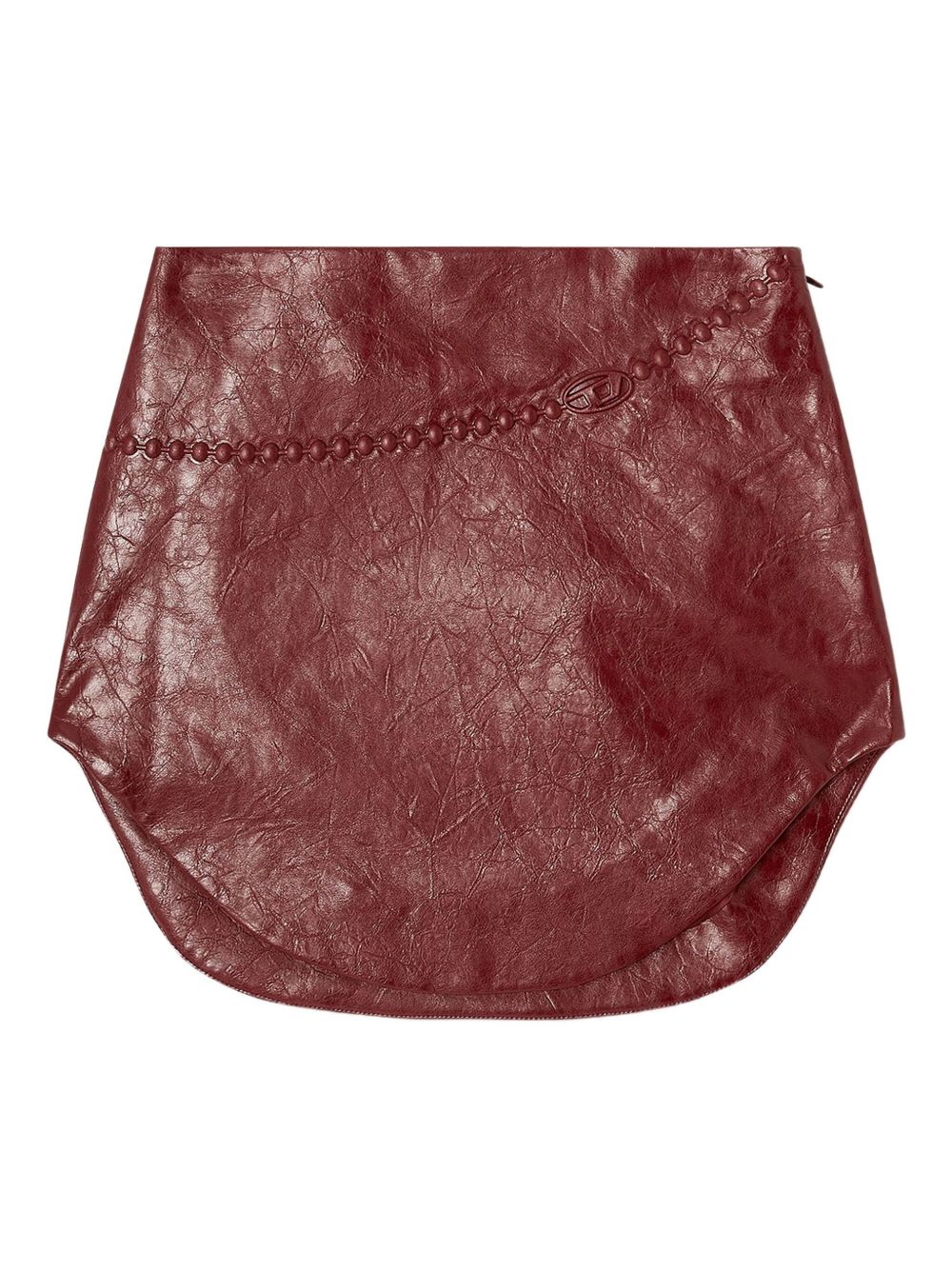 Diesel Textured High-Low Mini Skirt Bordeaux bordeaux
