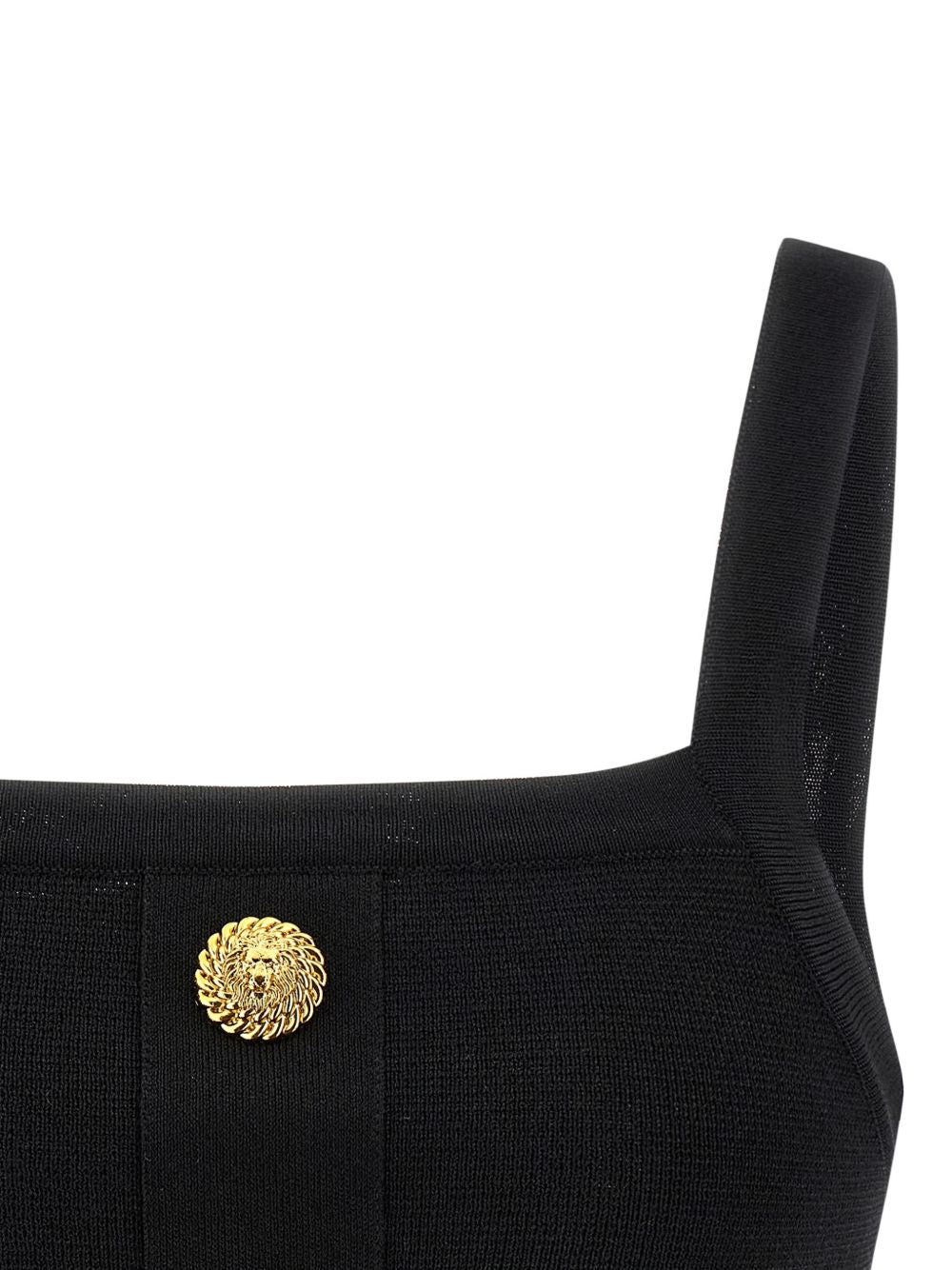 Balmain Three Button Bralette Top Black