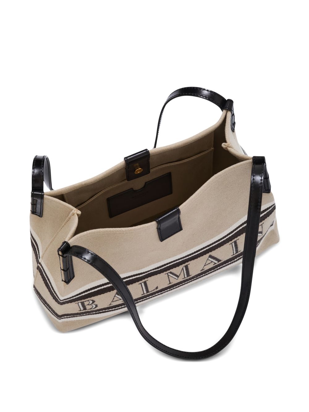 Balmain Release Small Canvas Tote Beige