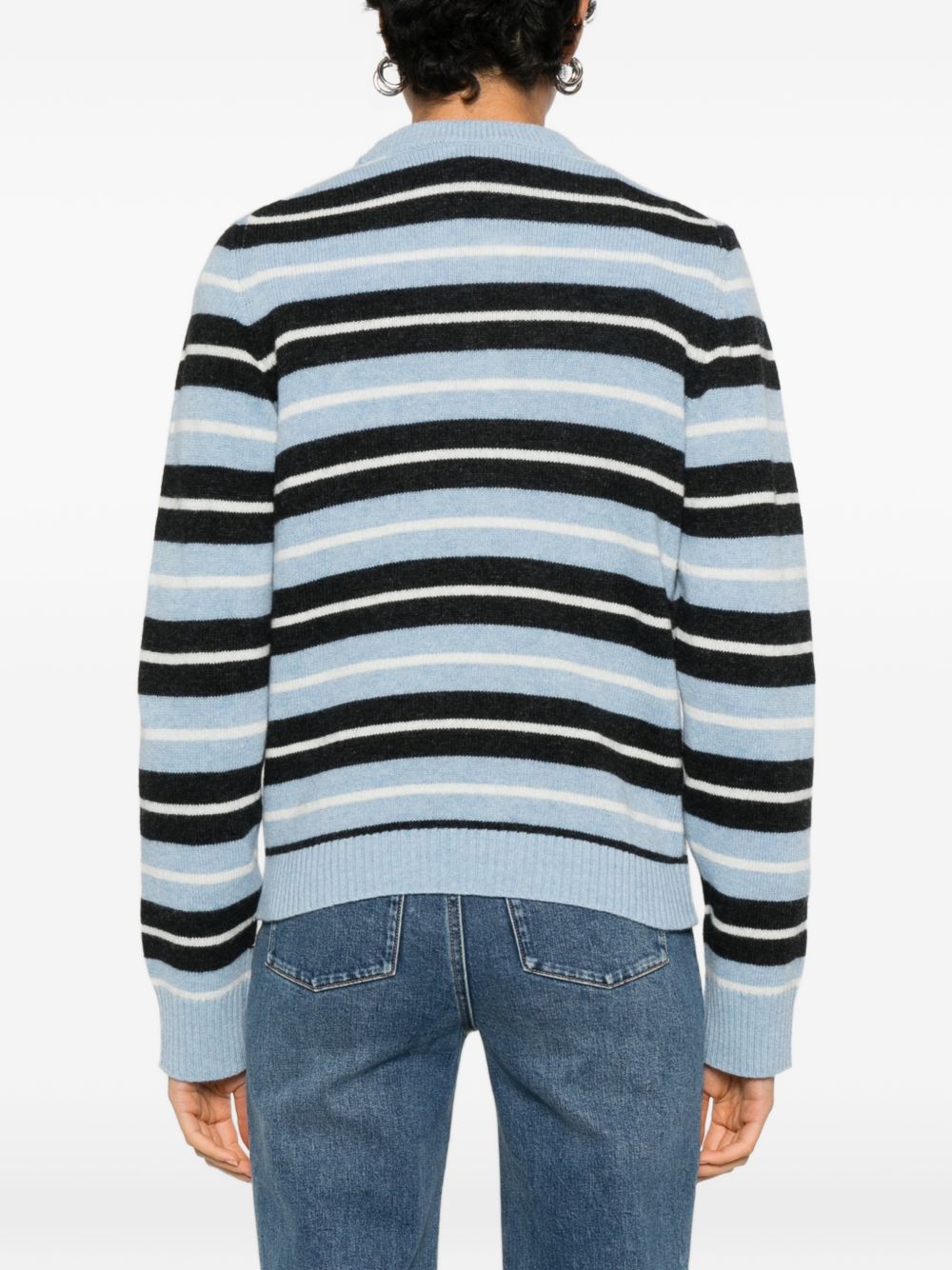 Ganni Wool crewneck sweater LIGHT BLUE