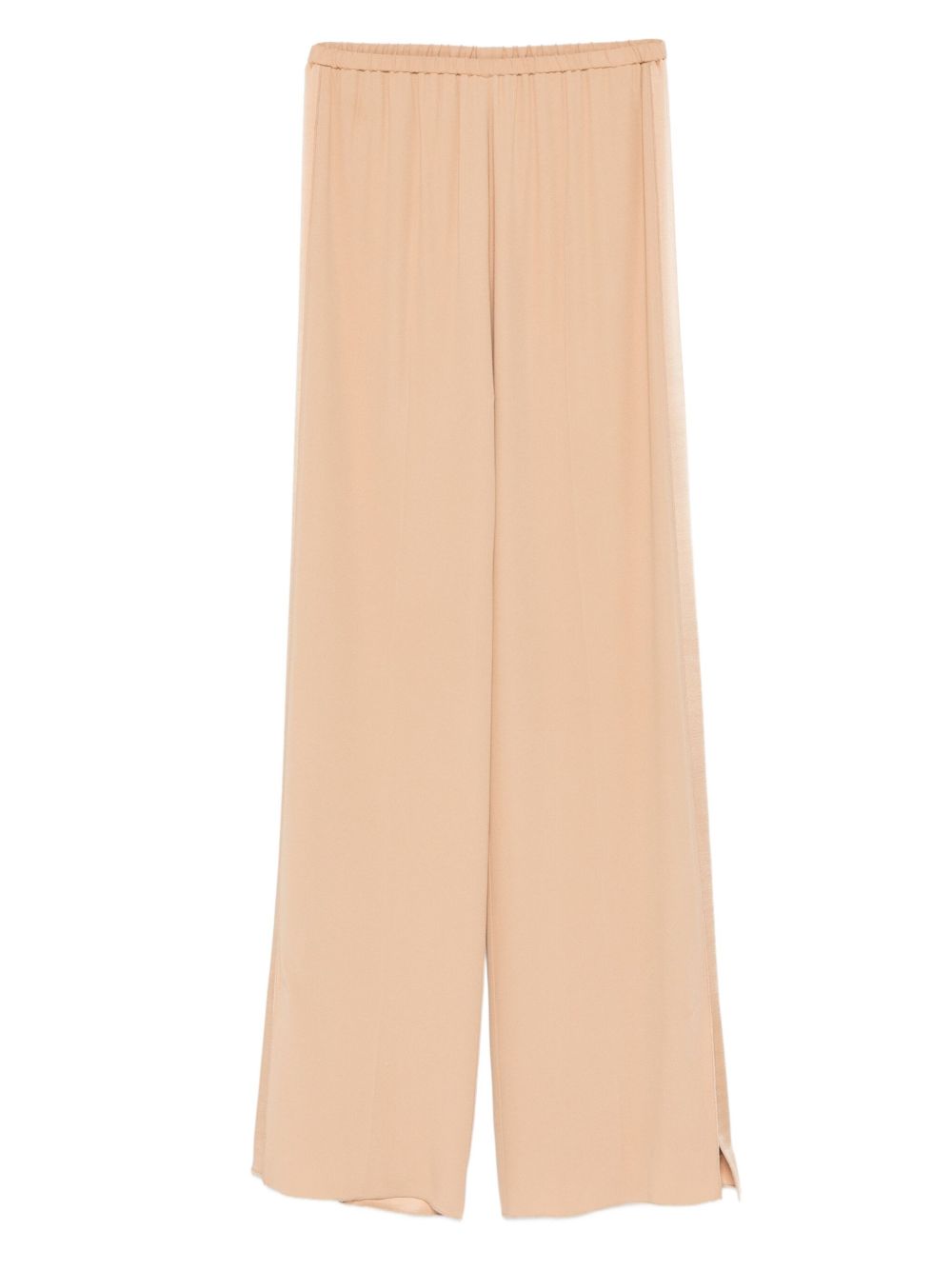 Forte Forte Elastic Waist Wide-Leg Trousers Beige