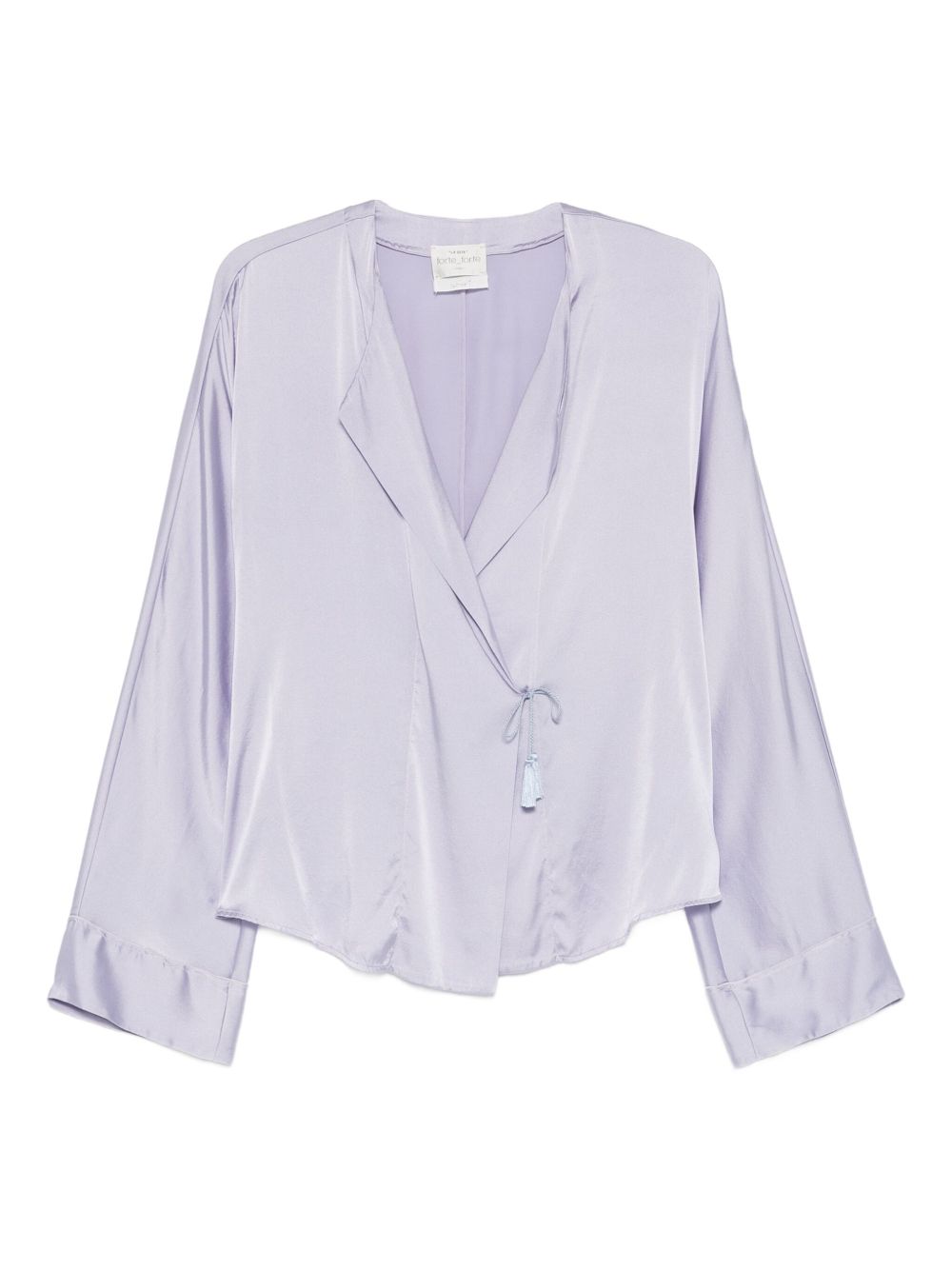 Forte Forte Silk Satin Tie Shirt Lilac lilac