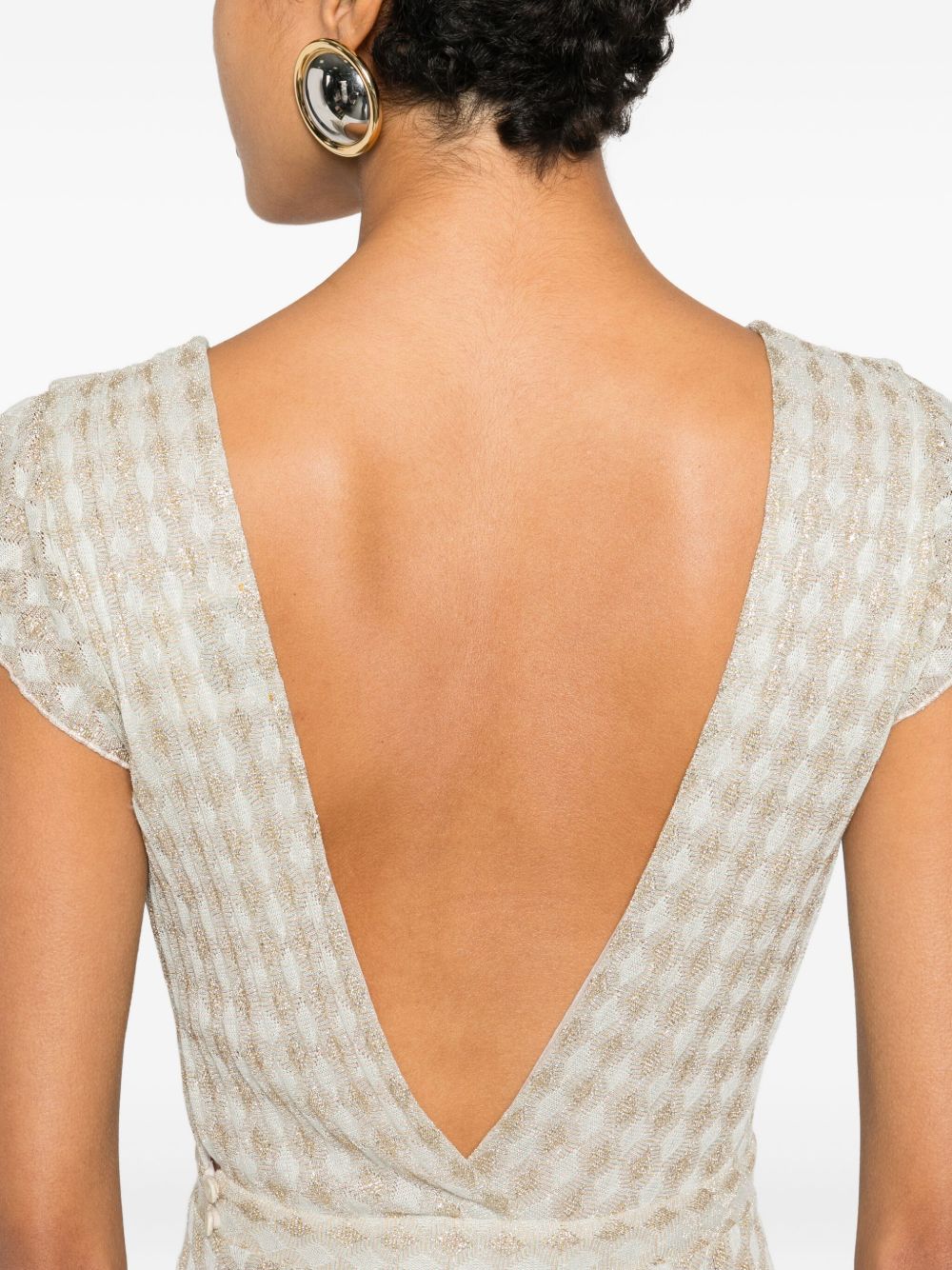 Forte Forte Pleated V-Neck Long Dress Ivory