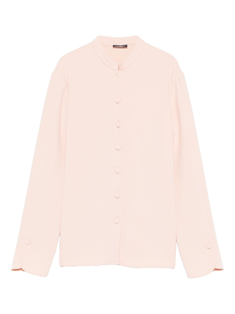 Emporio Armani Crepe Shirt with Minimalist Cut Powder powder