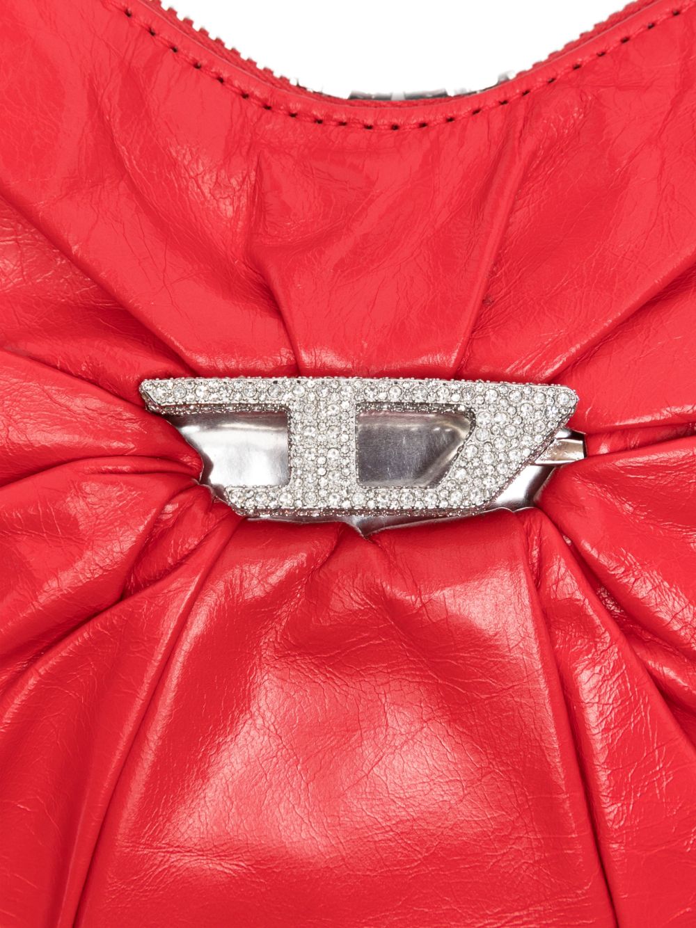 Diesel Scrunch-D Heart Shoulder Bag Red