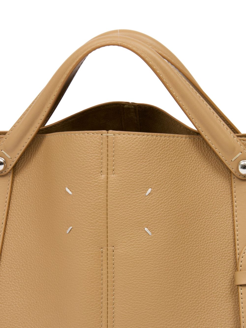 Maison Margiela Medium Leather Tote Bag Beige