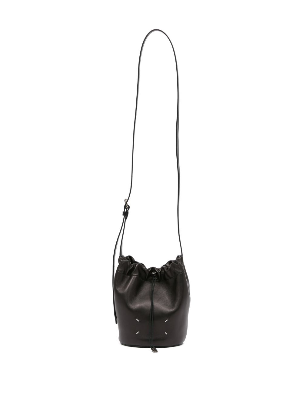 Maison Margiela Lambskin Drawstring Clutch Black