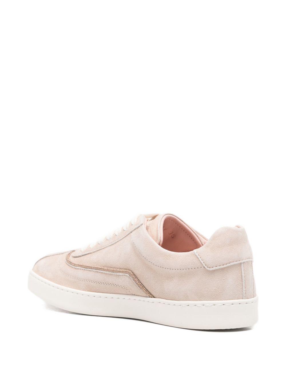 Fabiana Filippi Suede Low Sneakers Beige