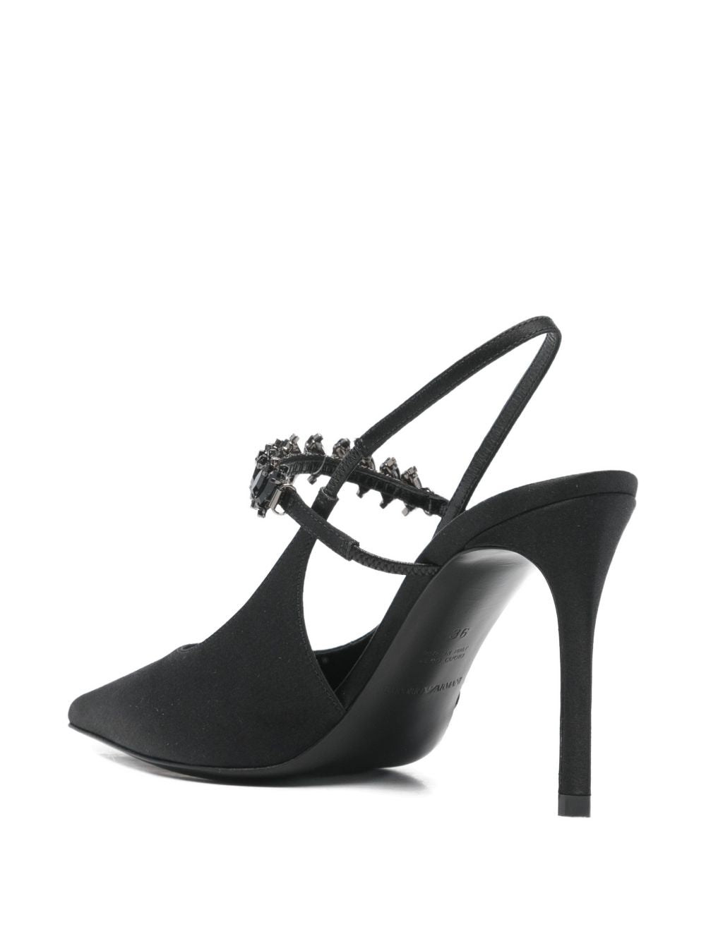 Emporio Armani Exclusive Silk Slingback Pumps Black