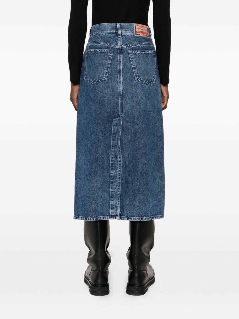 Diesel Midi Denim Skirt Blue