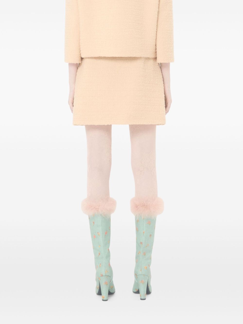 Valentino VLogo Signature Wool Skirt Beige beige