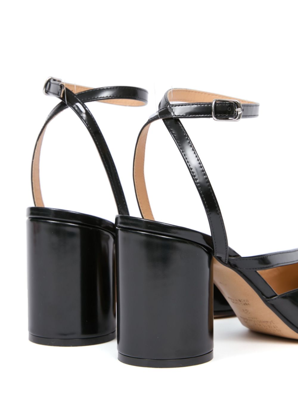 Maison Margiela Tabi Leather Heel Sandals Black