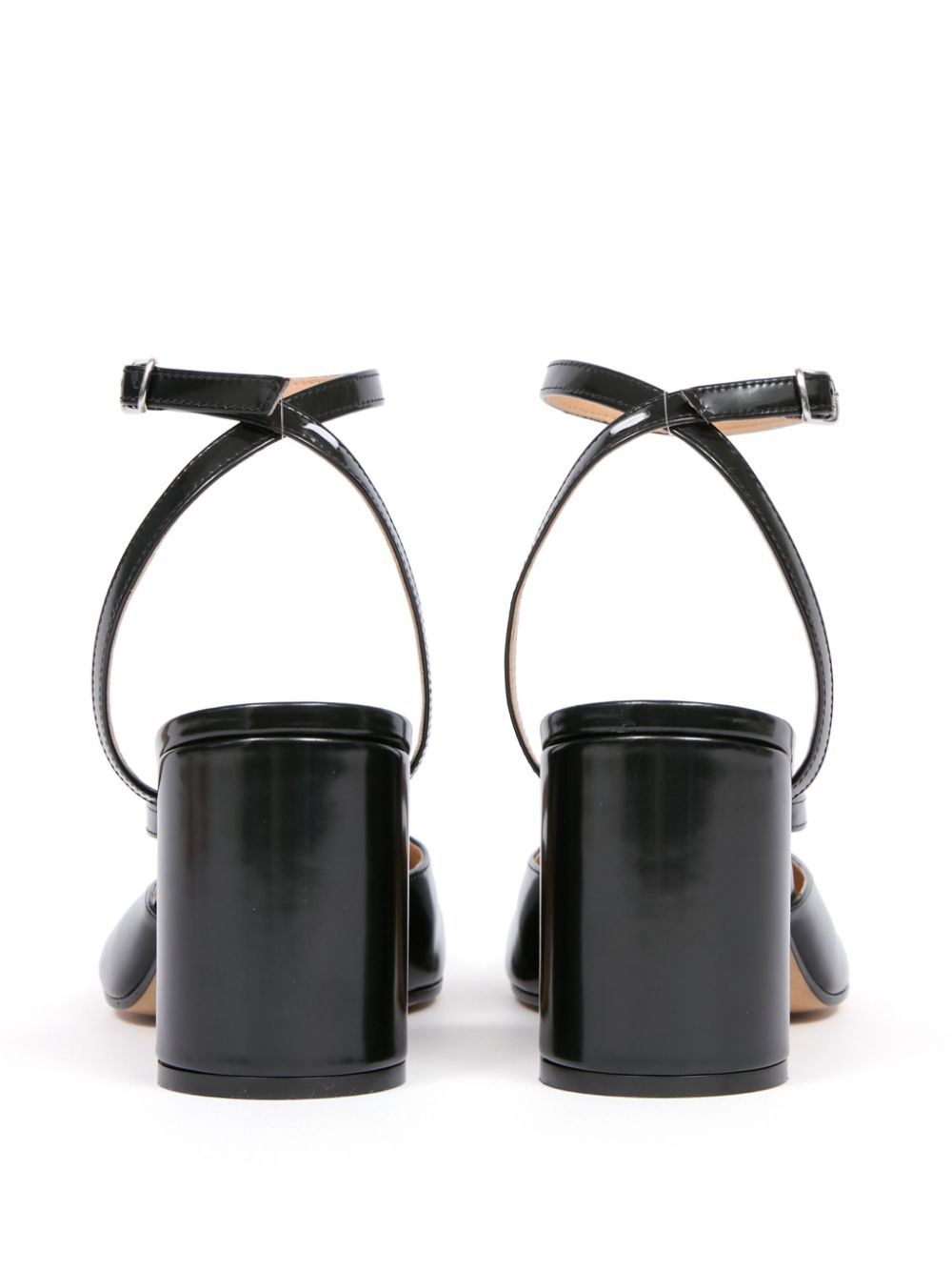 Maison Margiela Tabi Leather Heel Sandals Black