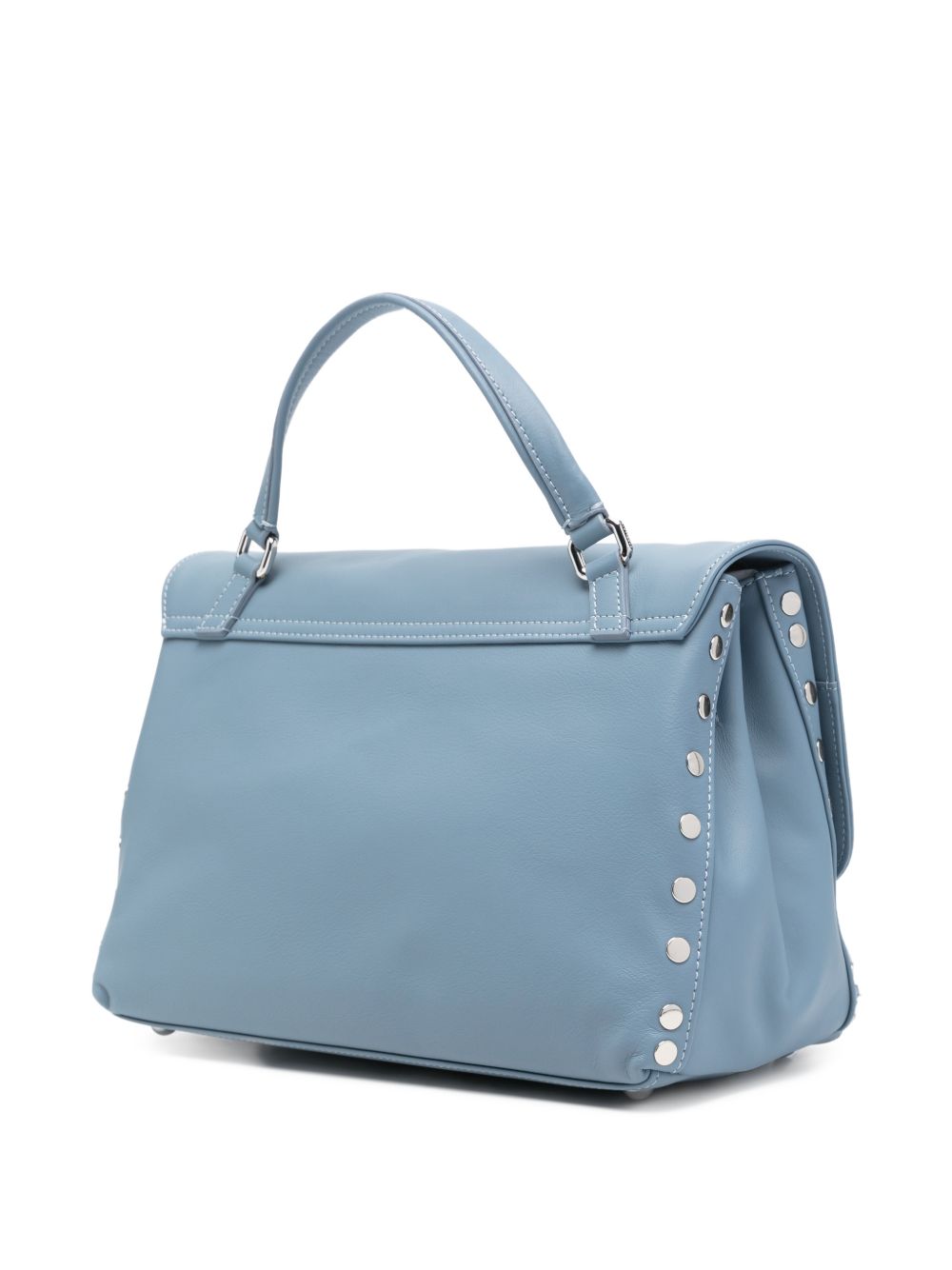Zanellato Postina Small Leather Bag Clear Blue