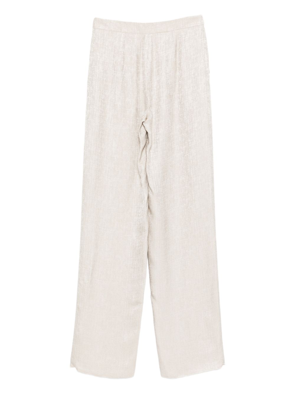 Emporio Armani Straight-Leg Viscose Trousers Beige