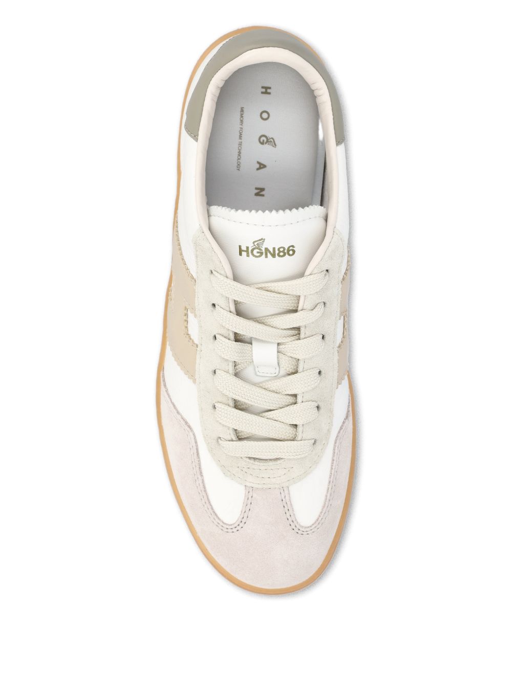Hogan Panelled Leather Sneakers White