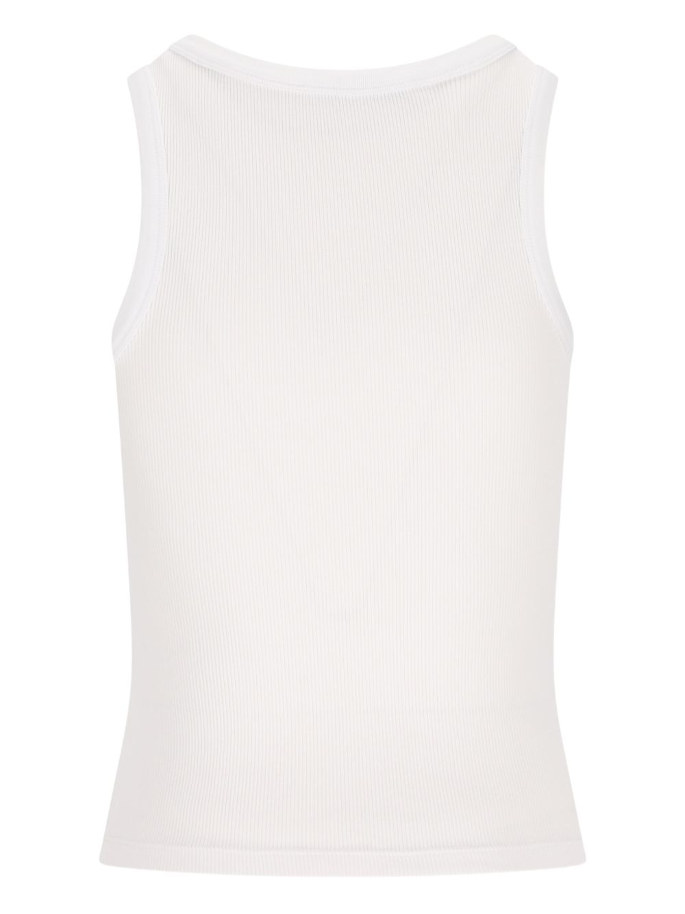 Givenchy Logo Ribbed Cotton Tank White