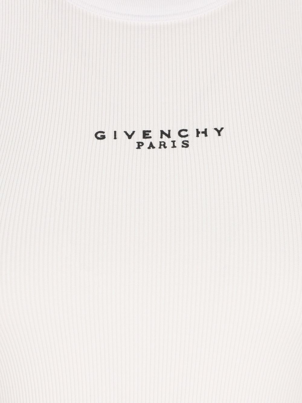 Givenchy Logo Ribbed Cotton Tank White