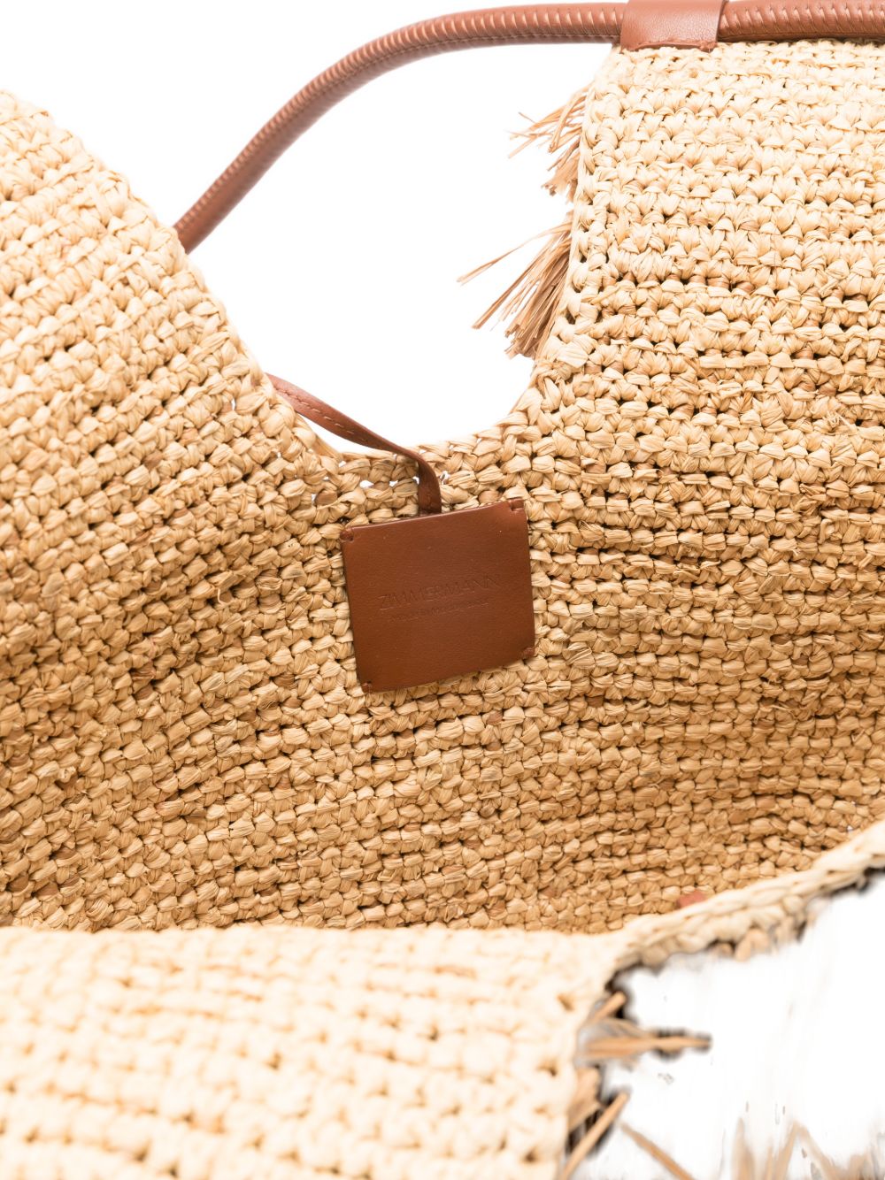Zimmermann Goldentime Medium Fringed Tote Brown