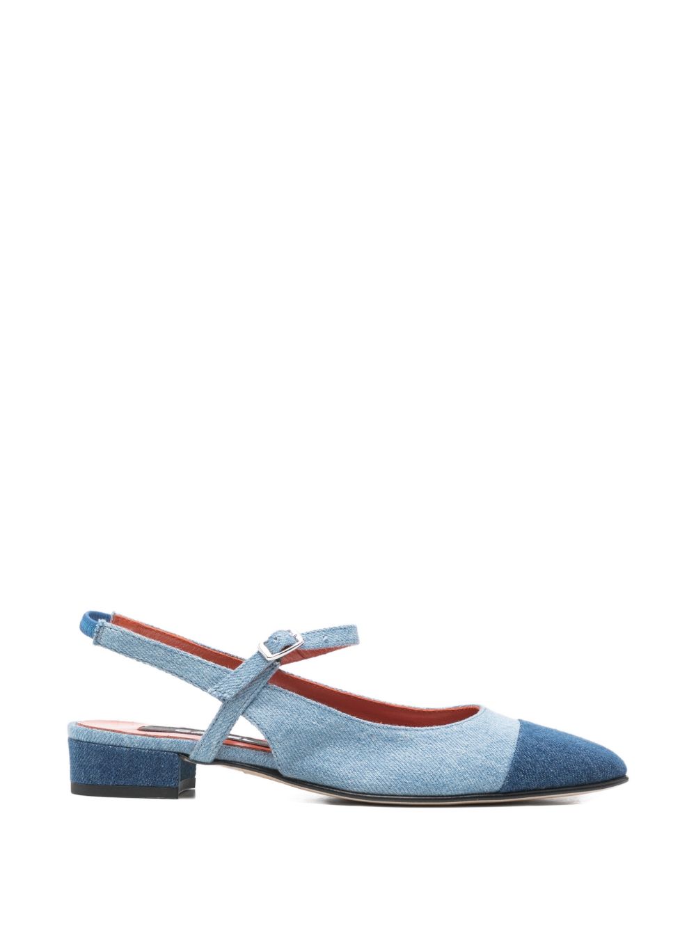 Carel Paris Flat Slingback Jeans Ballet Clear Blue