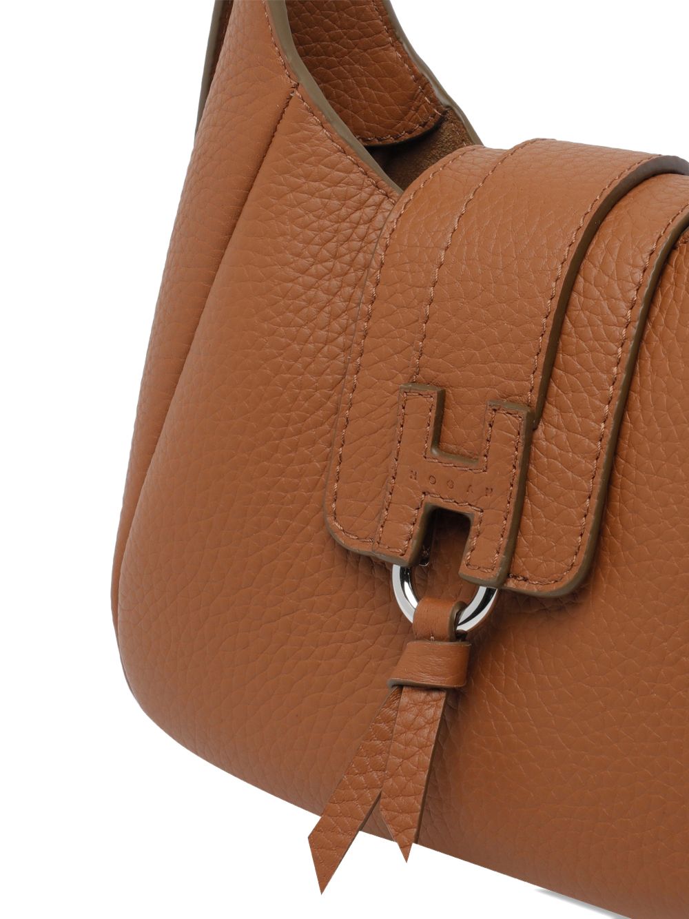Hogan Mini Leather Hobo Bag Brown leather brown
