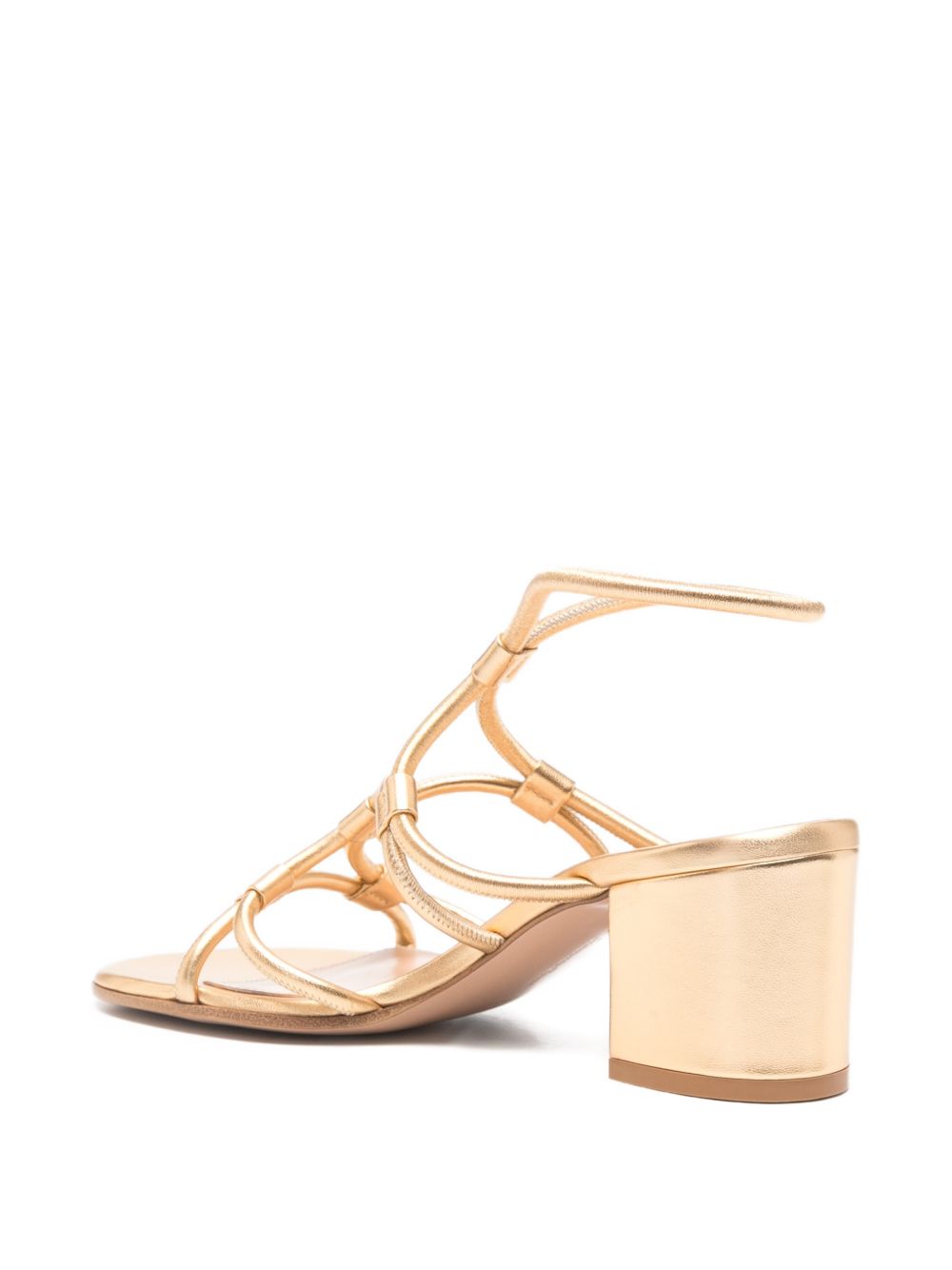 Gianvito Rossi Multi-Strap Block Heel Sandals Brown