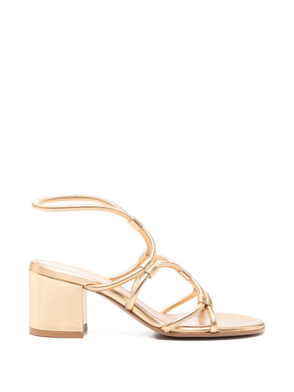 Gianvito Rossi Multi-Strap Block Heel Sandals Brown
