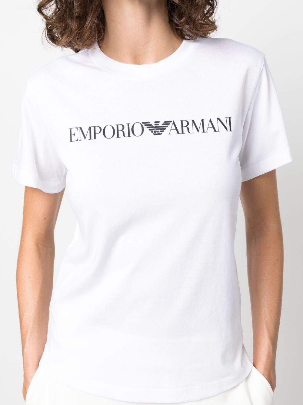 Emporio Armani Logo Cotton T-Shirt White