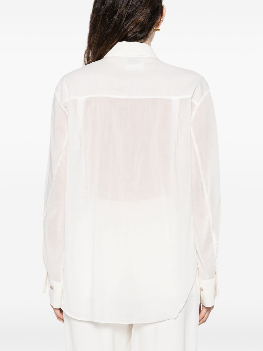 Forte Forte Point Collar Cotton Shirt White