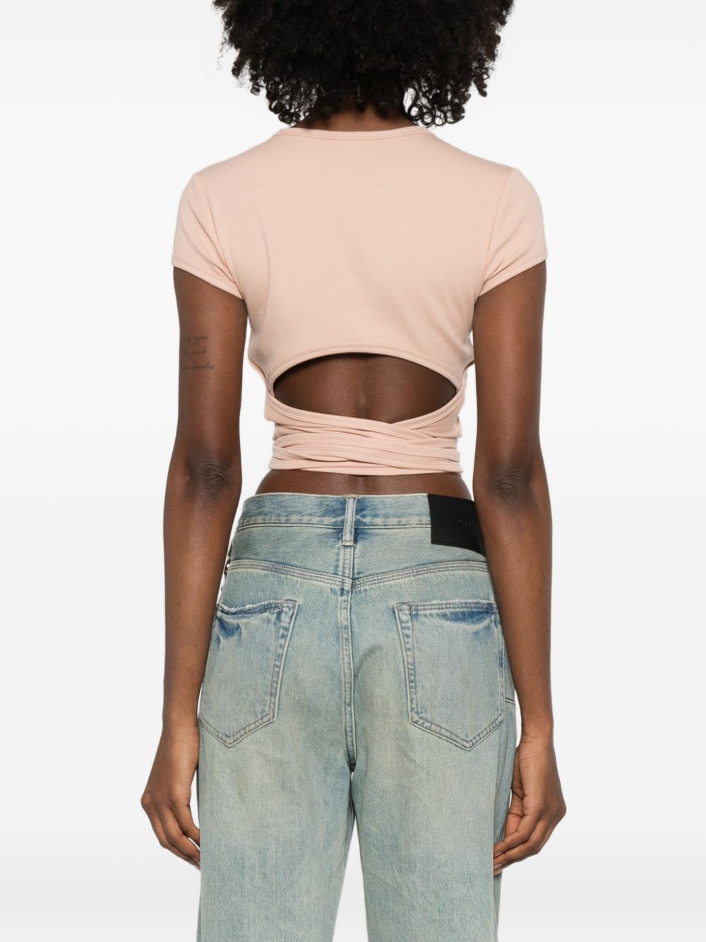 Diesel Waist Tie Cotton T-Shirt Powder powder