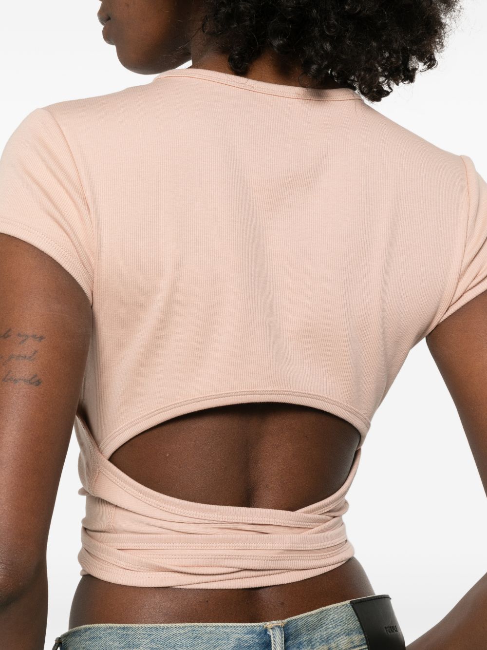 Diesel Waist Tie Cotton T-Shirt Powder powder