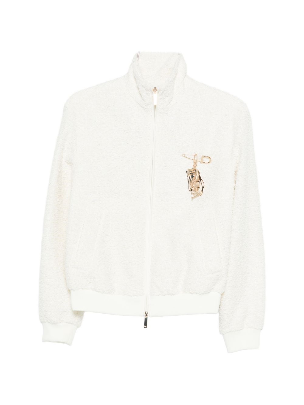 Emporio Armani Tweed Blouson Jacket White