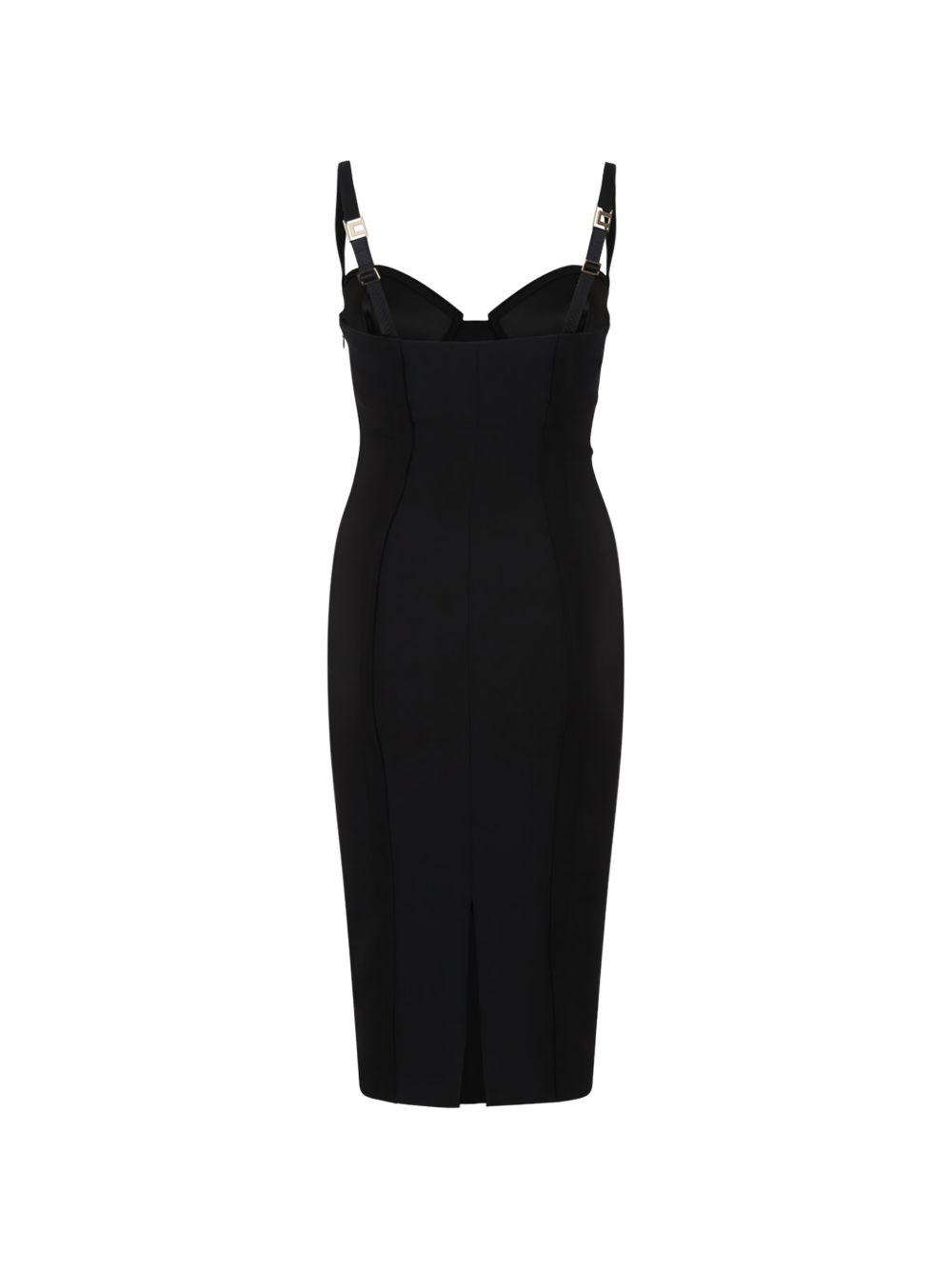 Elisabetta Franchi Structured Midi Dress Black