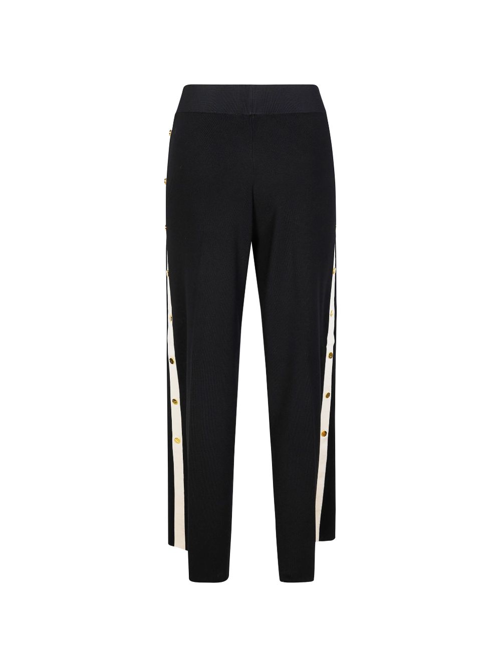 Elisabetta Franchi Tricot Stripe Track Pants Black