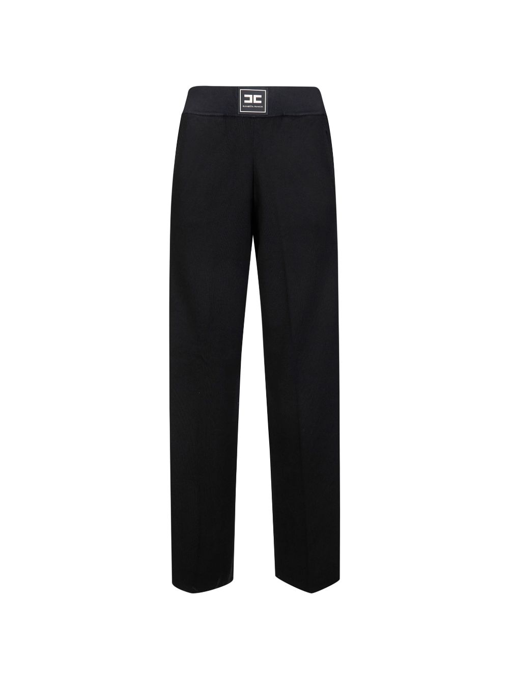 Elisabetta Franchi Tricot Stripe Track Pants Black