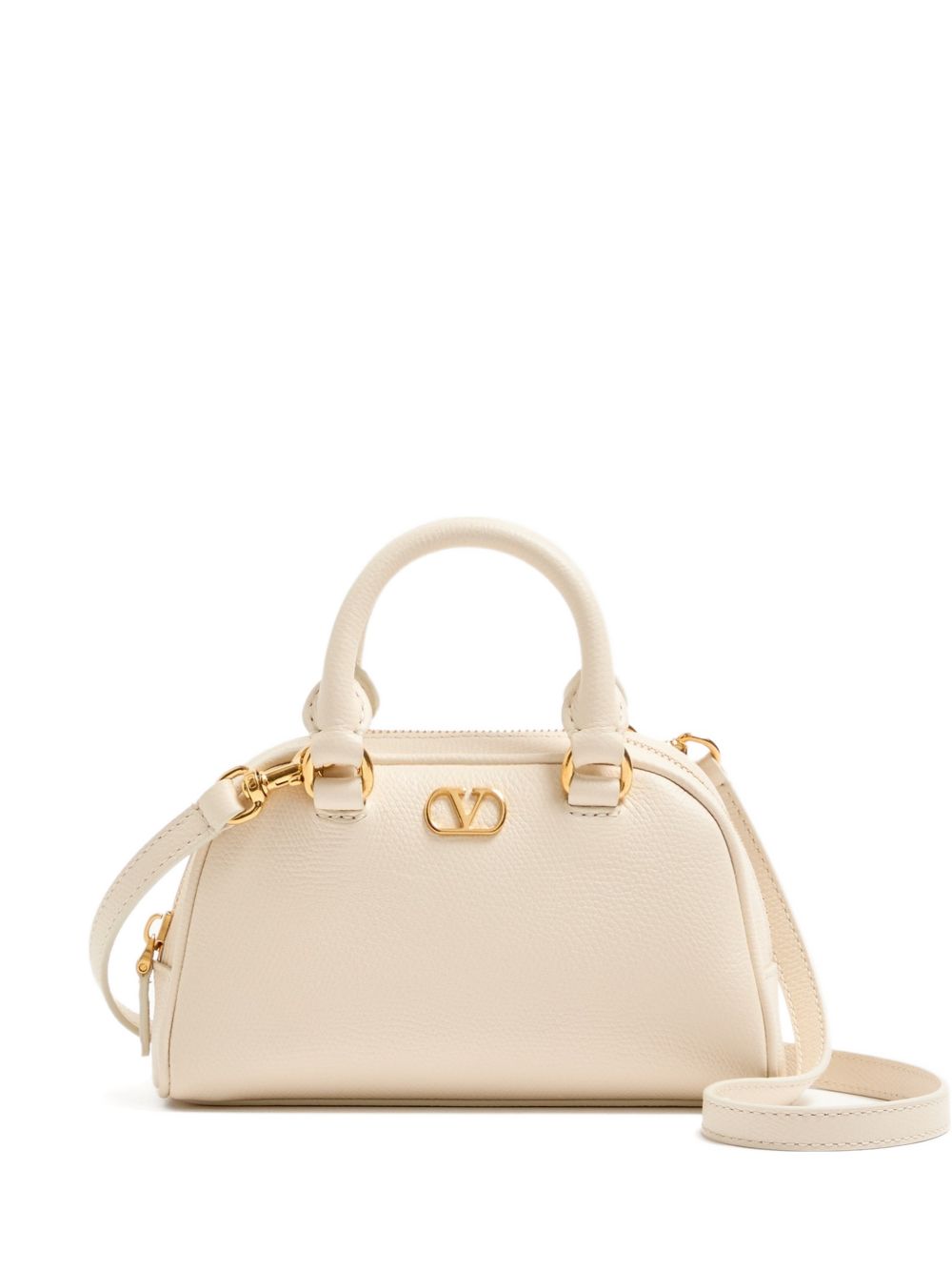 Valentino Garavani VLogo Signature Mini Bowling Bag Ivory
