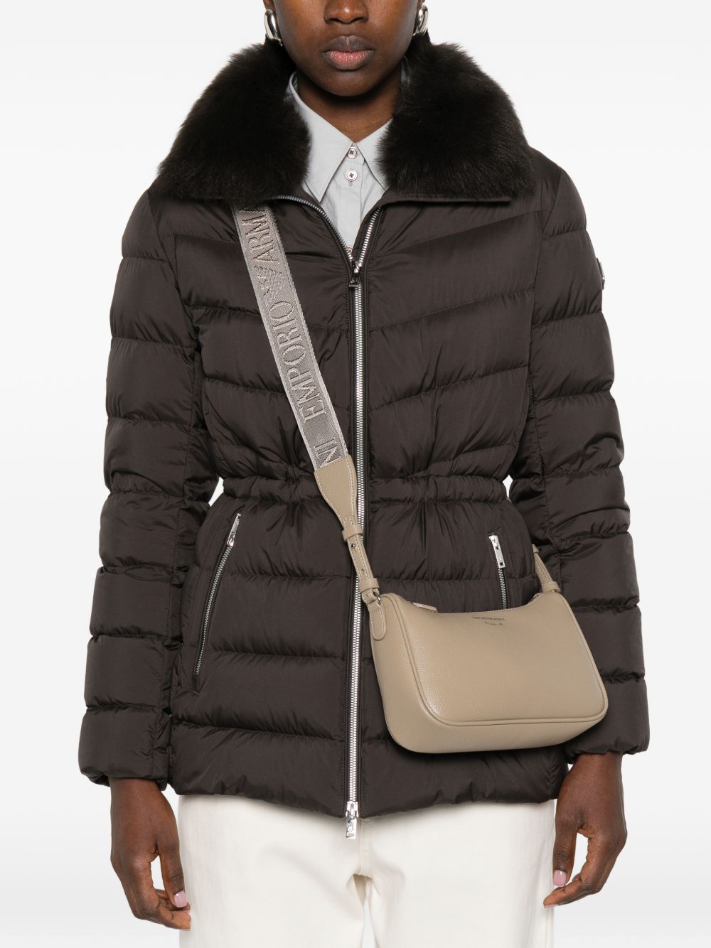 Emporio Armani Baguette Mini Shoulder Bag Dove Grey