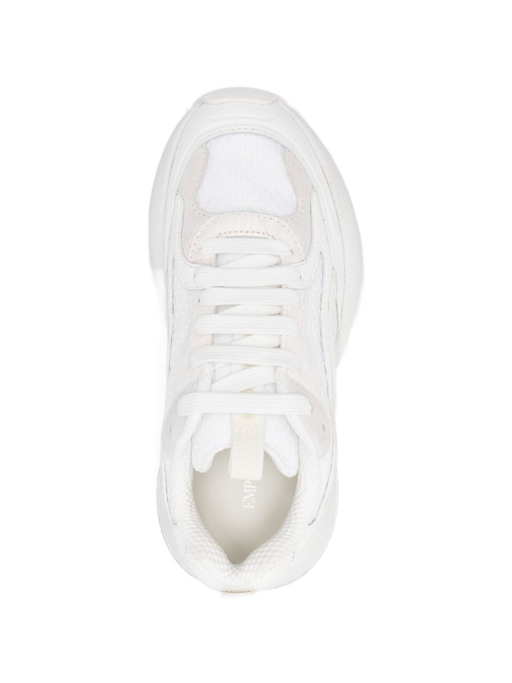 Emporio Armani Exclusive Mesh Leather Sneakers White