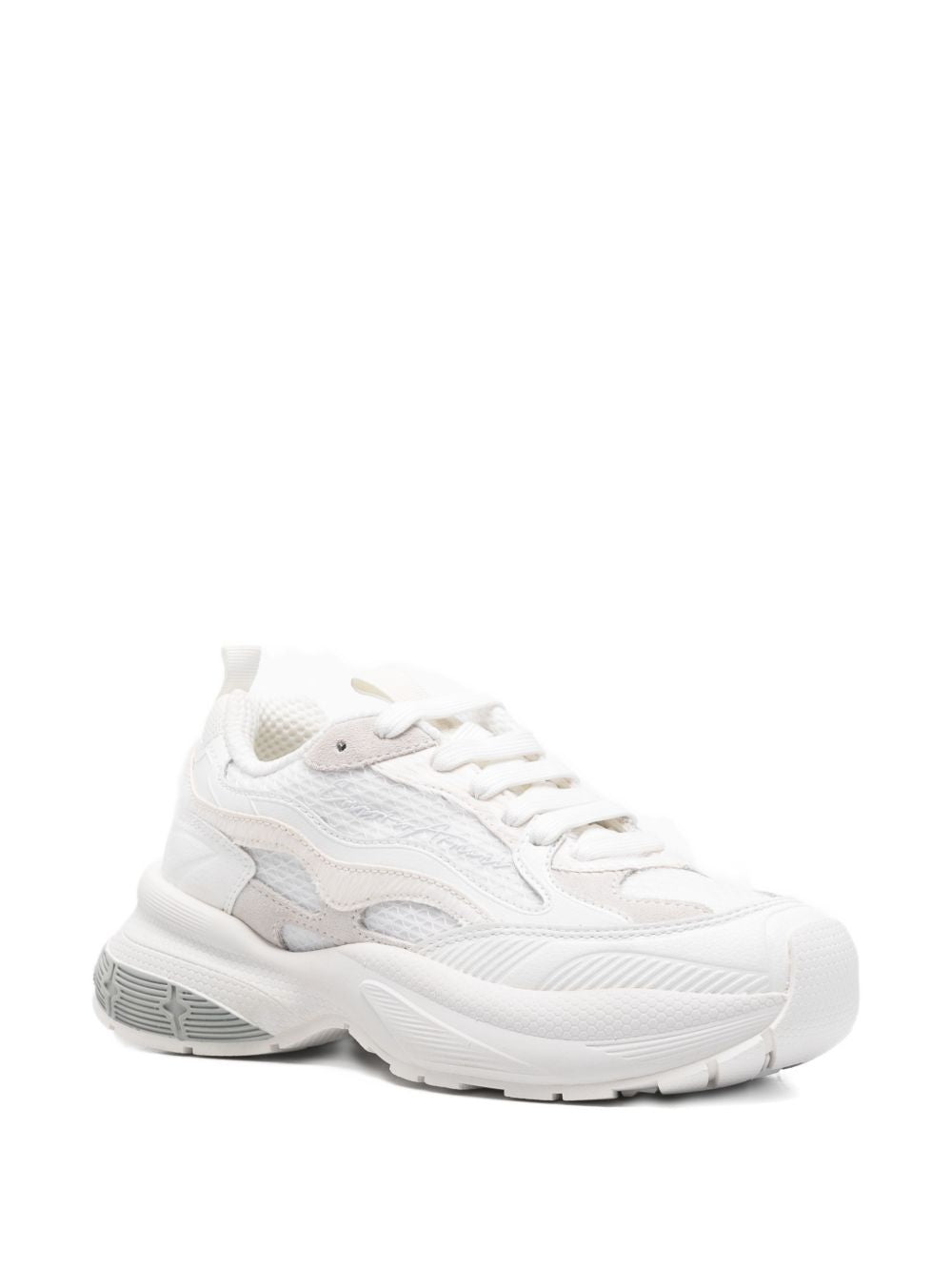 Emporio Armani Exclusive Mesh Leather Sneakers White