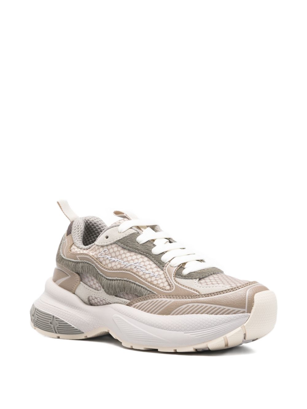 Emporio Armani Exclusive Mesh Low-Top Sneakers Beige