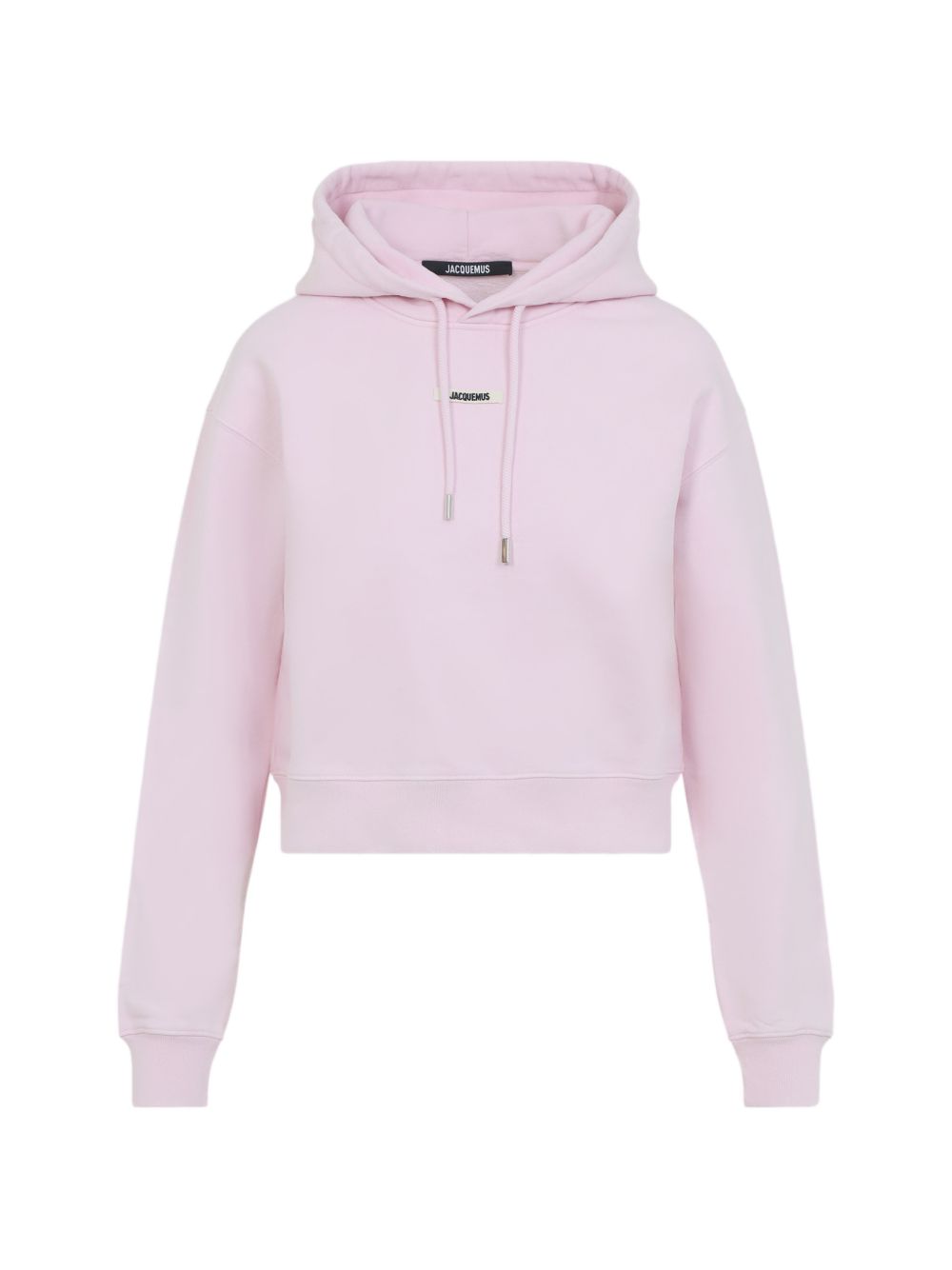 jacquemus cropped drawstring hoodie pink pink
