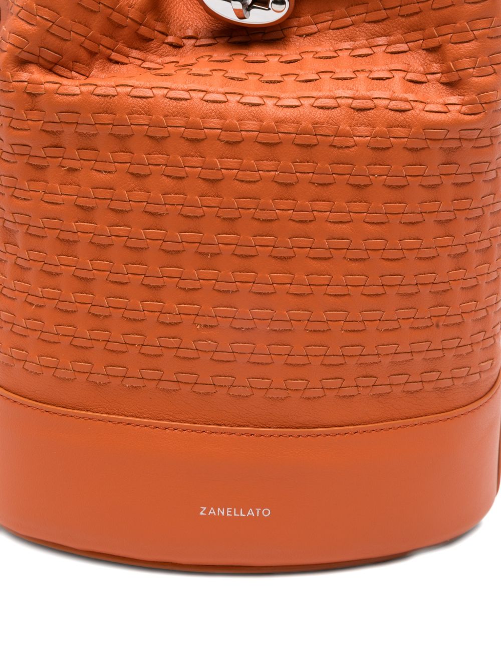 zanellato musiva small leather bucket orange orange