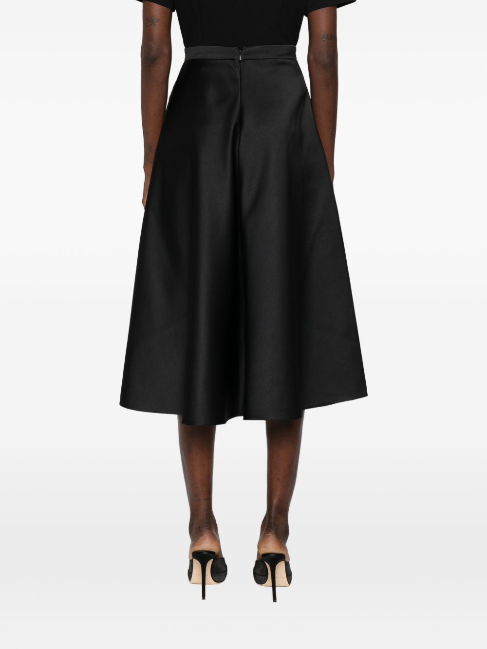 Elisabetta Franchi Midi Skirt Refined Black black