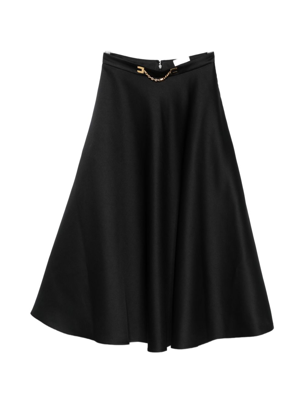 Elisabetta Franchi Midi Skirt Refined Black black