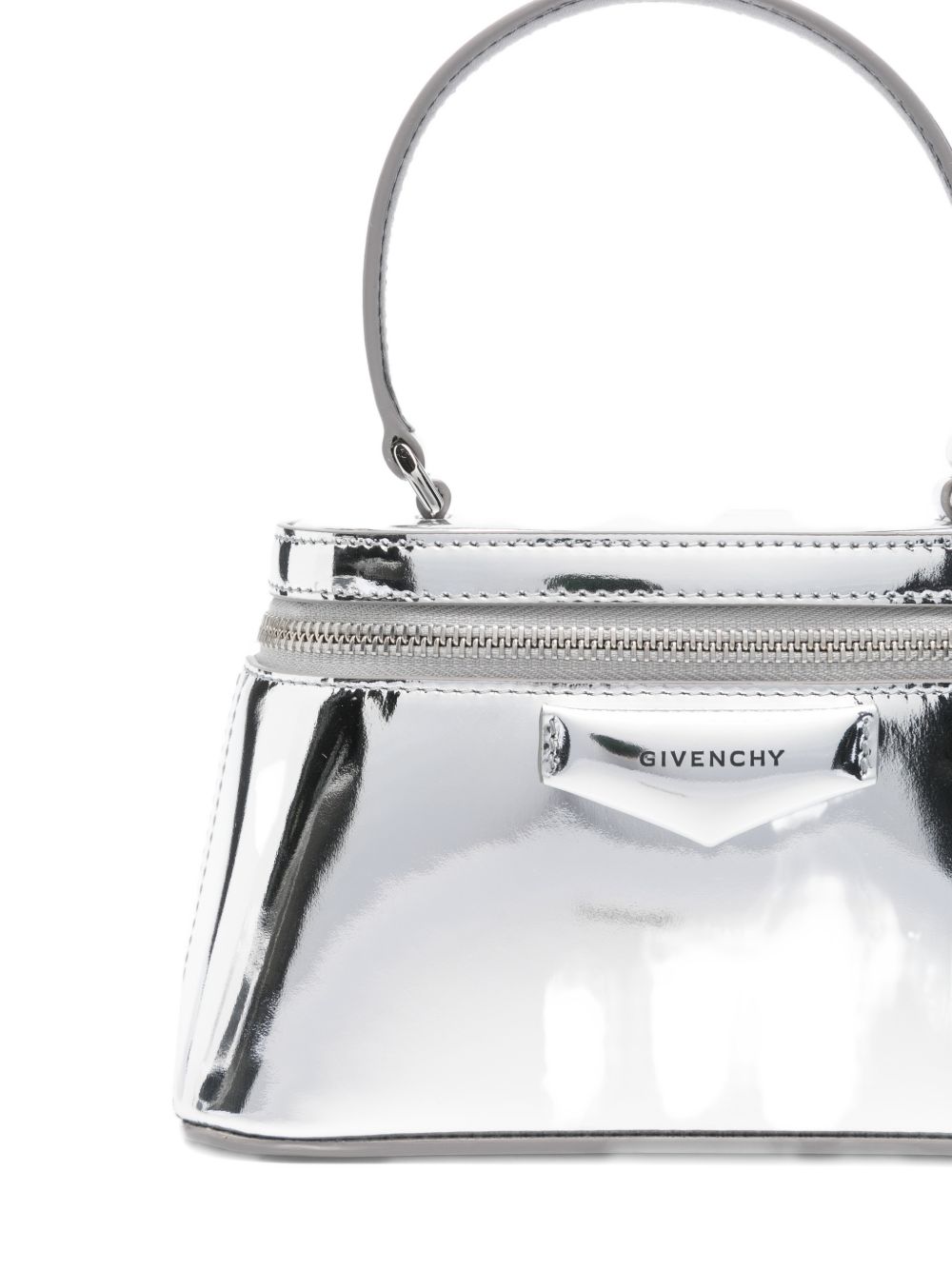 Givenchy Chained Leather Vanity Case Silver silver