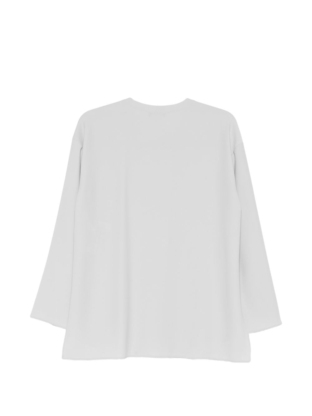 Emporio Armani Layered Hem Round Neck Shirt Light Grey