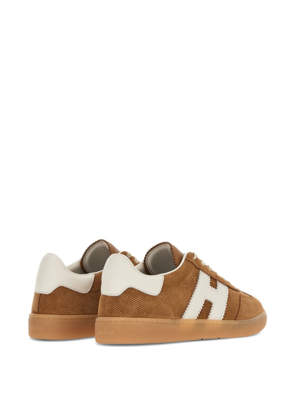 Hogan Cool Leather Panelled Sneakers Leather Brown
